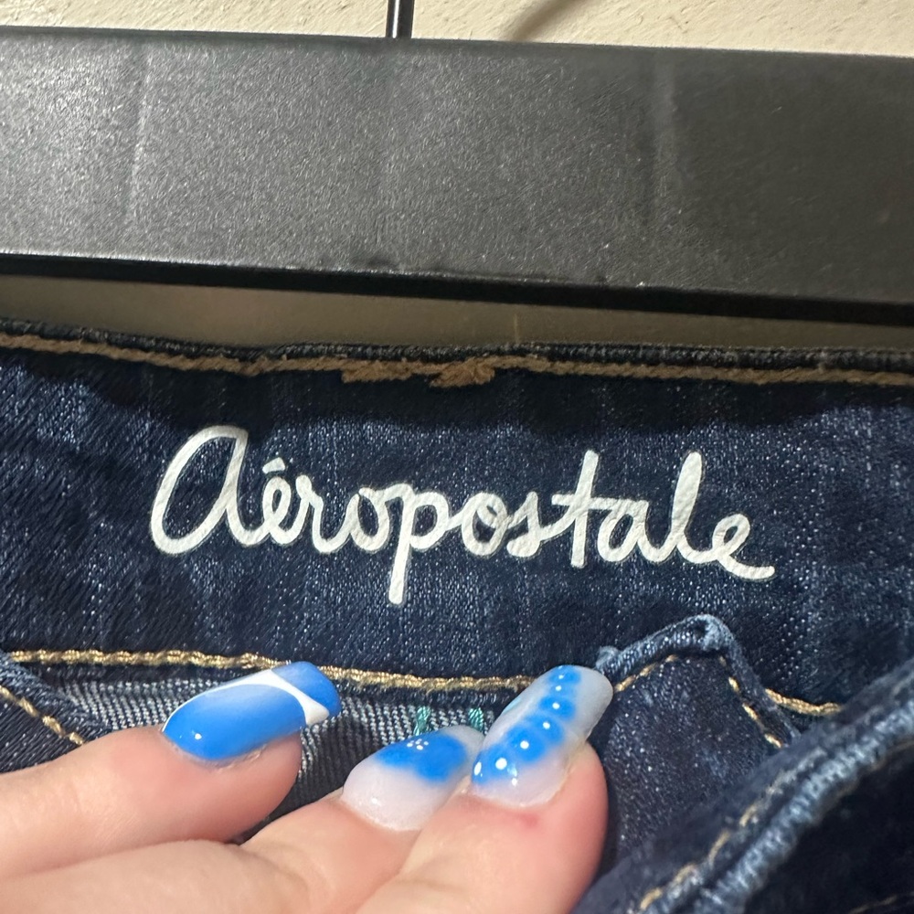 Aeropostale Blue Jean Shorts‎ Frayed Hem - Picture 4 of 4